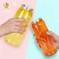 Bouteilles en plastique jetables de qualité alimentaire en forme de canette, scellables, avec couvercle en aluminium pour boissons