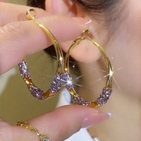 Pendientes Largos Exagerados con Forma de Corazón, Chapados en Oro, con Circonitas, Estilo Europeo y Americano