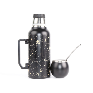 Taza de Mate de Acero Inoxidable de Doble Pared de Gran Capacidad (1300 ml) para Sudamérica con Bombilla y Contenedor para Té - Product Image 6