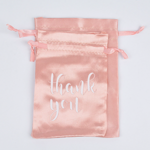 Pochette personnalisée de qualité supérieure avec logo imprimé, en satin de soie couleur bonbon, pour emballage de perruques, extensions capillaires, vêtements, sac à cordon anti-poussière pour bijoux - Product Image 2