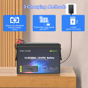 Batterie solaire à cycle profond 12V 100Ah 200Ah 300Ah 400Ah LFP12300, prix usine compétitif, faible MOQ, testée, caractéristique principale - Product Image 1