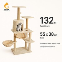 Árbol rascador para gatos de lujo, moderno y clásico, de varias capas, con hamaca, casa para gatitos, poste rascador interactivo de sisal y cartón de felpa
