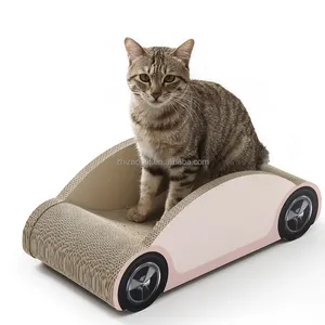 Luxury Custom Scratcher Cat Beetle Small Sedan Shape Pet Lounge Cat Scratcher Cardboard