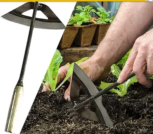 Garden Hoe Carbon Steel Weeding Yard Sickle Gardening Cultivator Garden Tool