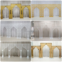 Arche de mariage robuste et réutilisable en fer, support de toile de fond métallique pour fleurs, pour événements et fêtes, personnalisable, vente en gros usine