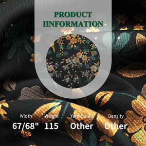 Tissu Abaya à motif floral en polyester 100% résistant aux plis de haute qualité avec impression sur feuille pour les filles musulmanes sur <span class=keywords><strong>Tik</strong></span> <span class=keywords><strong>Tok</strong></span> - Product Image 2