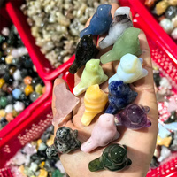 Figurines d'animaux en cristal de 35 mm, mélange de quartz naturel, sculptures de cristal de couleurs assorties, oiseaux sculptés pour cadeau