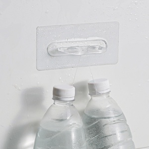 Transparent Round Self-Adhesive <b>Hook</b> <b>Shelf</b> Wall-Mount Hanger Holder for Kitchen and Bathroom Accessory Tool Novelty <b>Hooks</b> - Product Image 5