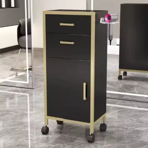 New style High Quality Modern Stainless Steel Mobile Hair Salon Styling Trolley Foldable Luxury <b>Tool</b> for Spa Hotel Home Care - Product Image 4