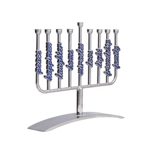 Candelabro Menorah Personalizado del Templo de Jerusalén, de Metal, con 9 Ramificaciones, 10 Pulgadas de Alto, <span class=keywords><strong>Israel</strong></span> - Product Image 2