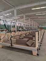 Equipo Profesional de Pilates Reformer, Máquina de Pilates Reformer para Moldear el Cuerpo, Torre de Pilates Reformer de Madera de Arce para Estudio de Yoga