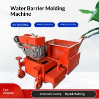 Machine de moulage de bandes de bordure compacte Shandong People avec moteur de pompe - Haute performance 300 pour asphalte et sable, pose par glissement, entretien facile