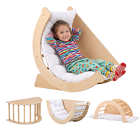 Triángulo de Escalada Montessori de Madera para Niños Pequeños, Equipo de Escalada Seguro para Interiores