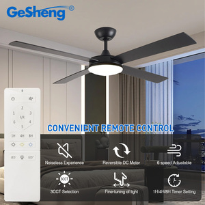 Phong Cách Mỹ 54-Inch Quạt Trần Với LED Ánh Sáng 4 Lưỡi Và Điều Khiển Từ Xa DC BLDC Quạt Trần 220V Đầu Vào - Product Image 4