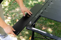 Table pliante de camping légère en alliage d'aluminium avec pieds réglables, 5 unités, pour usage extérieur, pique-nique, barbecue, montage facile