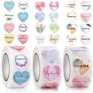 Popolare etichetta di ringraziamento amore a forma di cuore adesivo per scatola regalo e carta - Product Image 6