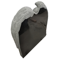 Pierres précieuses d'ailes d'ange en granit noir, bijou indien, gravure Antique, motif ailes d'ange
