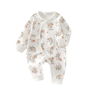 Combinaison pour bébé en coton pur à manches longues unisexe printemps automne avec motif lapin - Product Image 5