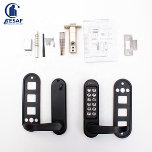Zinc Alloy Durable Modern Code Push Button Door <strong>Lock</strong> Digital Smart Door <strong>Lock</strong> Matt Chrome Black <strong>Digits</strong> <strong>Combination</strong> <strong>Lock</strong> - Product Image 3