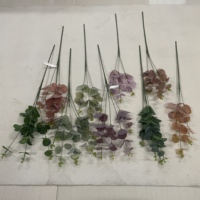 Bunga Eucalyptus Buatan 3D Cetak Digital Tangkai Tunggal dengan Sentuhan Realistis dari PVC untuk Dekorasi Vas Pernikahan dan Meja Rumah