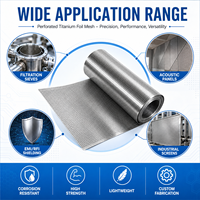 Feuille perforée en maille de titane GR1 GR2 ASTM B265 pour filtration, isolation acoustique, blindage EMI, aérospatiale, sur mesure OEM