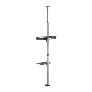 Soporte de TV de Techo a Piso Ajustable en Altura, Curvo y Giratorio, de Aluminio - Product Image 5