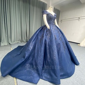 Robe de soirée moderne Lsany259 pour femmes, robe de bal de luxe, robe de Quinceañera perlée et lacée, Jancember - Product Image 6