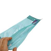 Fenêtre transparente imprimée personnalisée sous-vêtements chaussettes gants accessoires vêtements fermeture éclair emballage de vêtements sac en plastique avec trou de suspension