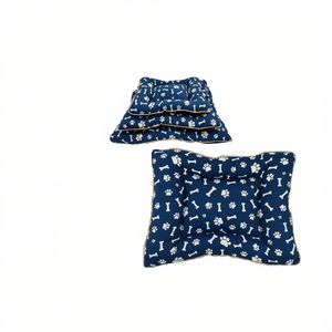 Set di Cuscini per Cani in Cotone Spesso di Alta Qualità, Tre Pezzi con Fondo Blu a Forma di Osso per Letti per Animali - Product Image 2