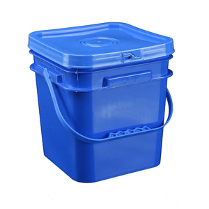 Factory direct batch 10L Square gland plastic bucket with anti-theft easy pull cover can print 10kg paint bucket