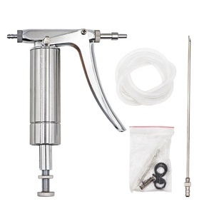 Équipement vétérinaire d'injecteur médical automatique réglable de 0.1-1ml pour la seringue d'acier inoxydable de vacination de volaille et de bétail - Product Image 1