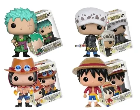 Anime 1 Pièce 327 Zoro 101 Law 98 Luffy #100 Portgas.D.Ace Action Figure Collection Modèle Jouets