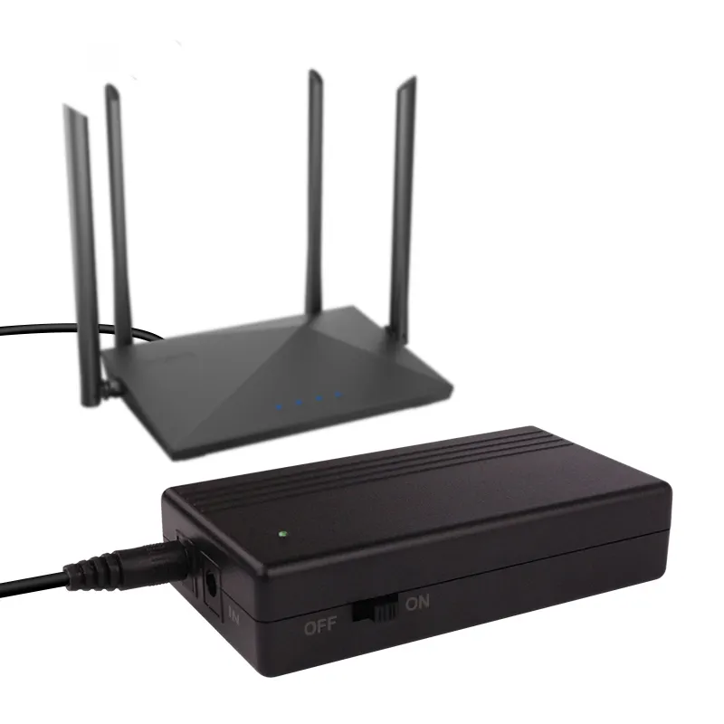 WGP UPS Router wifi cadangan 2A catu daya baterai Bank daya DC 12V UPS mini untuk Modem Router Wifi Kamera CCTV rumah