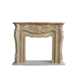 Trắng tự nhiên bằng đá cẩm thạch lò sưởi Kệ freestanding thiết kế với bức tượng người phụ nữ Khỏa Thân trang trí lò sưởi bằng gỗ - Product Image 2
