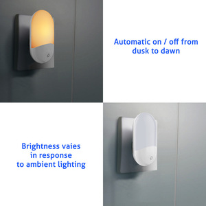 Automatic LED Night Light Wall Plug in Dusk to Dawn Sensor Light <strong>Lamp</strong> Warm White US/<strong>UK</strong>/EU Plug - Product Image 3