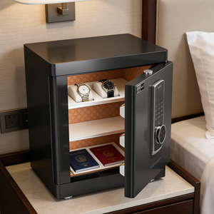 Caja Fuerte W1-45 de Acero con Cerradura Electrónica de Huella Dactilar y Código, Caja Fuerte Mediana con Llave para Hogar, Hospital, Escuela, Dormitorio, Hotel, Banco - Product Image 1