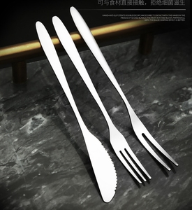 DFU236 4 tenedores de acero inoxidable personalizados para mariscos, ostras y frutas, tenedores de 3 puntas y tenedores de 2 puntas para ensalada - Product Image 1