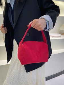 Small Corduroy square Bag with a Single-shoulder Carrying Items Under the Armpits or As a Handbag Ideal for Women