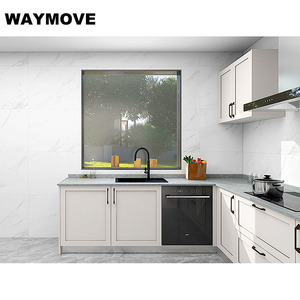 Gabinetes de Cocina Modernos Modulares Blancos WAYMOVE, Solución de Almacenamiento Elegante, Puerta de Acrílico Lacado, Grifo, Fregadero, Bisagra, Cajón - Product Image 2