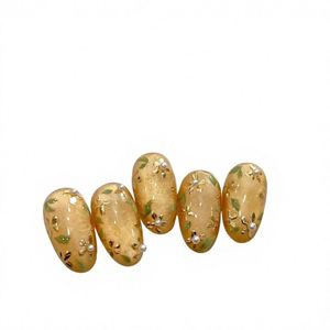 Pegatinas 5D en relieve para uñas con diseño de flores, hojas de rosa y lavanda, calcomanías para uñas con diseño de flores de primavera, decoración para manicura. - Product Image 2