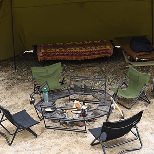 Silla Plegable para Exteriores, Color Verde Militar y Negro, 52x52x76cm, Reclinable y Portátil para Camping y Jardín - Product Image 3