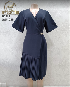 Abito da donna in raso elasticizzato taglie forti per l'ufficio, abbigliamento da lavoro per <span class=keywords><strong>donne</strong></span> curvy e di carnagione scura - Product Image 4