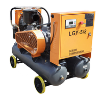 Compresor de aire portátil Kaishan 185CFM tipo tornillo 8bar 5.2m ³/min eléctrico para martillo Jack y taladro de roca