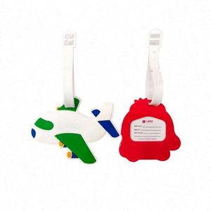 Étiquettes à bagages personnalisées en cuir avec logo d'<span class=keywords><strong>avion</strong></span> en silicone pour enfants - Product Image 5