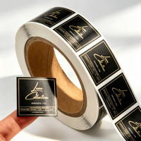 Impression personnalisée d'étiquettes en rouleau avec feuille d'or, taille standard, vinyle, pour emballages de bouteilles de boissons, jus, eau minérale, autocollants