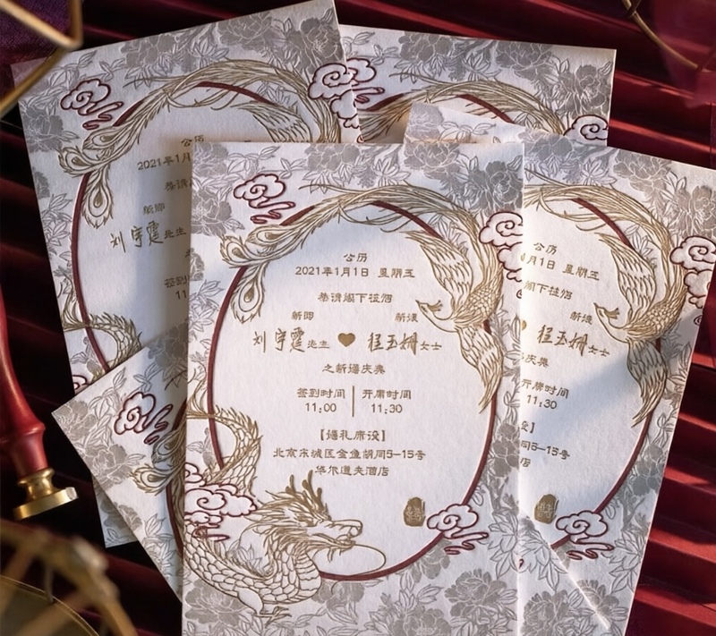 Wholesale Custom Luxury Wedding Invitations Letterpress