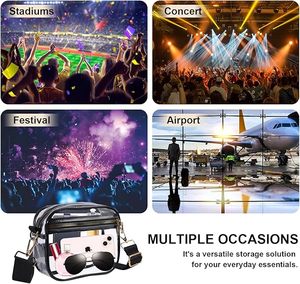 Wholesale Waterproof Clear Crossbody Purse <strong>Womens</strong> Fashion Messenger <strong>Bag</strong> for Outdoor Travel <strong>Festival</strong> Stadium Use - Product Image 6