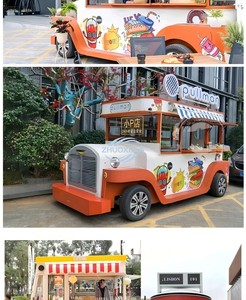 Carrito de Comida Móvil para Campamento al Aire Libre, Remolque de Fibra de Vidrio para Waffles, Café, Cerveza y Bocadillos - Product Image 6