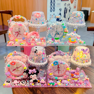 <b>Crystal</b> Diy Clock Night Light <b>Set</b> Cartoon Print Handmade Home Decoration For Girls Kids - Product Image 1