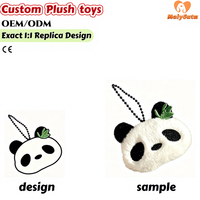 Porte-clés en peluche Panda personnalisé OEM ODM, jouets en peluche, breloque de sac souple, cadeau promotionnel personnalisé, pendentif en peluche